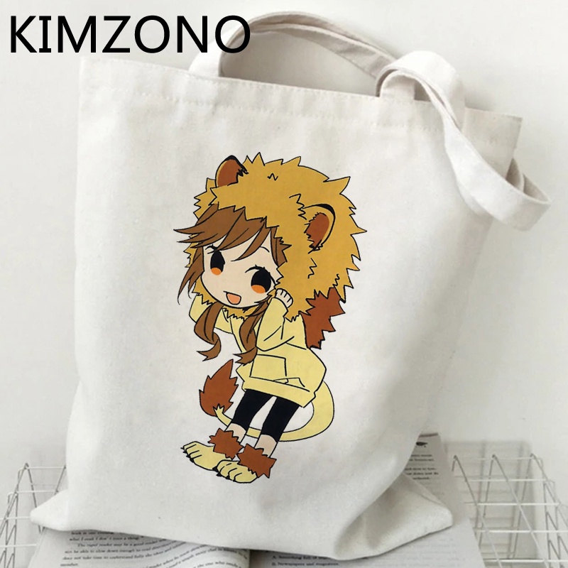 Horimiya กระเป๋าช้อปปิ้ง ผ้าฝ้าย แบบพับได้ ใช้ซ้ําได้ ZMTU ราคา ถูกที่สุด ดีลบีเคเค แกลเลอรีภาพที่ 5