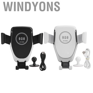 Windyons Car Charging Adapter  360 Degree Rotation Safe Vehicle  Holder TYPE-C QI 10W Universal  for Automatic Short Circuit Protection