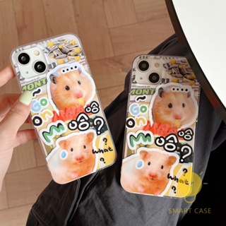 For เคสไอโฟน 14 Pro Max [Cute Hamster] เคส Phone Case For iPhone 14 Pro Max Plus 13 12 11 For เคสไอโฟน11 Ins Korean Style Retro Classic Couple Shockproof Protective TPU Cover Shell