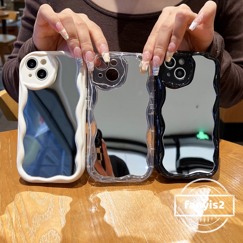 เคสป้องกันโทรศัพท์มือถือ แบบนิ่ม 3D มีกระจกโค้ง สําหรับ Samsung A15 A14 A13 A12 A53 A51 A52 A03 A04E A50 A30S A32 A34 A22 A23 A54 A24 A33 A30S