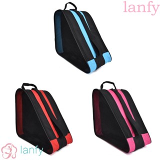 LANFY กระเป๋ารองเท้าสเก็ต แบบพกพา อุปกรณ์เสริม สําหรับเล่นสเก็ตน้ําแข็ง โรลเลอร์สเก็ต