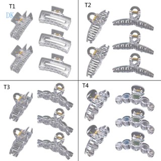 Dk กิ๊บติดผม คริสตัล พลาสติก แบบหนา สําหรับตกแต่งผม 5 ชิ้น
