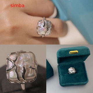 【Simba】ชุดแหวนแฟชั่น ประดับเพชร สีโรสโกลด์ หรูหรา เกรดสูง สามารถปรับได้ สไตล์เรโทร