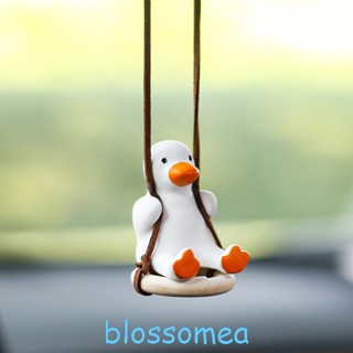 Blossomea จี้รูปเป็ดน้อยน่ารัก สําหรับตกแต่งกระจกมองหลังรถยนต์