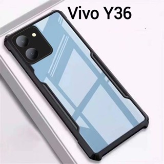 เคสมือถือ Vivo Y36 4G ตรงรุ่น เคสกันกระแทก ขอบสีหลังใส เคสหลังใส ขอบนิ่มหลังแข็ง เคส PC+TPU  เคสโทรศัพท์ ส่งจากไทย