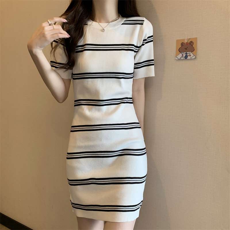 Maze*พร้อมส่ง*มินิเดรสรัดรูปลายทาง ดีเทลเก๋ๆน่ารักไม่ซ้ำใคร (M0601) - รูปที่ 5