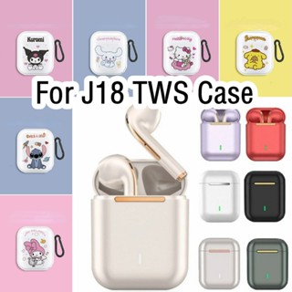 【คุณภาพสูง】เคสหูฟัง แบบนิ่ม ลายการ์ตูน สําหรับ J18 TWS J18 TWS