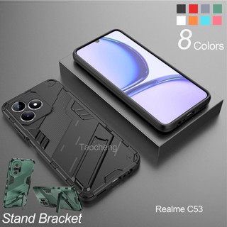 Realme C53 C51 NFC 4G realmi 2023 เคสโทรศัพท์ เกราะ กันกระแทก ที่วาง ปลอกป้องกันเลนส์กล้อง แบบเต็ม ฝาหลังแข็ง