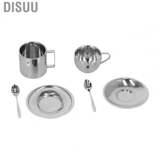 Disuu 3PCS/Set Insulated Coffee Cup Set Stainless Steel Double Walled Mugs   with Saucer  hot sale