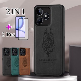 2 IN 1 เคสนิ่ม เนื้อแมตต์ สําหรับ Realme C53 Realme Nazro N53 เคสนิ่ม พร้อมฟิล์มเซรามิคกันรอยหน้าจอ โค้ง ฟิล์มเซรามิค