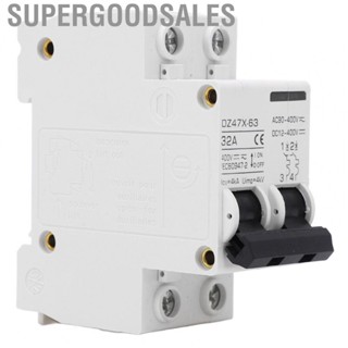 Supergoodsales 2P Circuit Breaker  DIN Rail Disconnect Switch DC12‑400V AC90‑400V Good Stability Multifunctional for Marine Power System