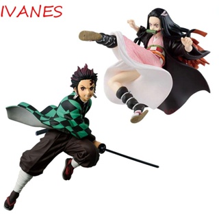 IVANES ตุ๊กตาฟิกเกอร์ PVC รูป Demon Slayer Kimetsu No Yaiba ขนาดเล็ก ของเล่นสําหรับเด็ก