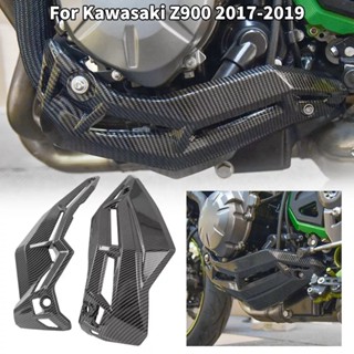 Ljbkoall ฝาครอบป้องกันด้านล่างเครื่องยนต์ คาร์บอน สําหรับ Kawasaki Z900 2017 2018 2019