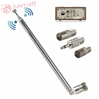 HARRIETT Telescopic Aerial FM 86-106MHz Antenna Wave 5V 10W with TV/3.5 Adapter F Type Radio 75 Ohm