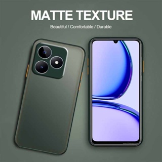 เคสโทรศัพท์มือถือ PC TPU นิ่ม ผิวด้าน กันกระแทก กันกล้อง ปิดด้านหลัง สําหรับ Realme C53 C 53 C55