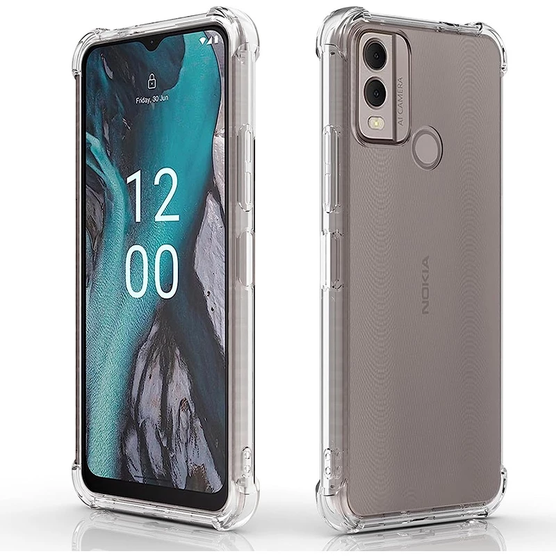 สําหรับ Nokia C22 C32 C300 C200 C30 C12 C12 Pro C21 Plus XR21 XR20 คริสตัลฝาครอบใส Anti-Scratch กันกระแทก TPU กรณี