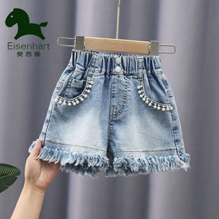 Aixina Girls Denim Shorts Summer 2023 New Korean Style Childrens Shorts Thin Versatile Girls Hot Pants 9xLX