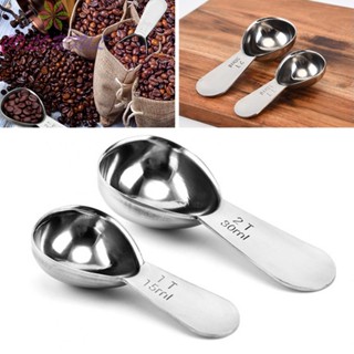 【COLORFUL】Measuring Spoon Measuring Stainless Steel 15ml+ 30ml 9.5*4.2cm+10*5.2cm