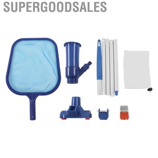 Supergoodsales Leaf Skimming Mesh  High Efficiency Lightweight Pool Vacuum Head with Removable Metal Poles for Spa Center