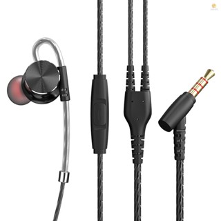 Tosw)qkz DM10 หูฟังอินเอียร์ซับวูฟเฟอร์ เบส 3.5 มม. แบบมีสาย โลหะ สายแม่เหล็กดูดควบคุม พร้อมไมโครโฟน ชุดหูฟังกีฬา
