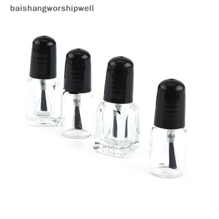 Bath ขวดแก้วเปล่า ขนาด 2 มล. 3 มล. พร้อมฝาปิด สีดํา สําหรับใส่ยาทาเล็บ