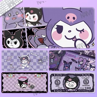 Kam แผ่นรองเมาส์ กันน้ํา ขนาดใหญ่ 800 มม. X 300 มม. พิมพ์ลายการ์ตูน Sanrio Kuromi HD สําหรับตกแต่งโต๊ะคอมพิวเตอร์ สํานักงาน