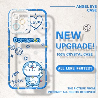 เคสโทรศัพท์มือถือแบบนิ่ม ใส กันรอยกล้อง ลายโดราเอมอน คริสตัล สําหรับ OPPO Reno5 5F 5K 5 Lite 6 Lite 6Z 7Z 8Z 7 Lite 8 Lite