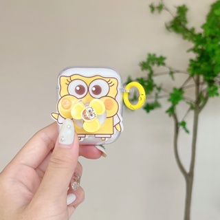 เคสหูฟังบลูทูธ ลาย SpongeBob 3D หมุนได้ สําหรับ Airpods 1 2 Pro 3 Generation Pro2