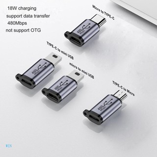 Win อะแดปเตอร์แปลง Usb-C เป็น Micro Usb Type-C ตัวเมีย เป็น Micro Usb ตัวผู้ รองรับการชาร์จซิงค์ข้อมูล Ada