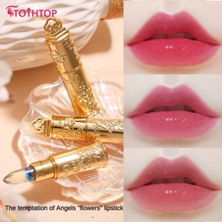 Agag Color-change Lipstick Waterproof Flower Lip Balm Luxury Gold Foil Crystal Lipstick Moisturizing Light-coloured Lip Care [TOP]