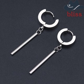 BLISS เครื่องประดับ ต่างหูสแตนเลส ป้องกันอาการแพ้ แบบเรียบง่าย สไตล์มินิมอล สําหรับผู้ชาย