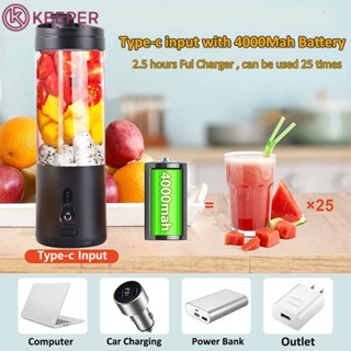 เครื่องคั้นน้ำผลไม้ไฟฟ้า Cross-border แบบพกพา Mini Home Electric Fruit Juicer เครื่องปั่นน้ำผลไม้ความจุขนาดใหญ่พกพาสะดวกขนาดเล็ก【ผู้รักษา】