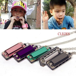 CLEOES สร้อยคอโซ่ สเตนเลส จี้ฮาร์โมนิก้า ขนาดเล็ก สุ่มสี ของขวัญสําหรับเด็ก