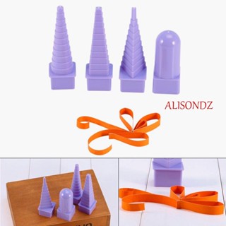 ALISONDZ หอคอยกระดาษ พลาสติก สีม่วง 4 ชิ้น / ชุด