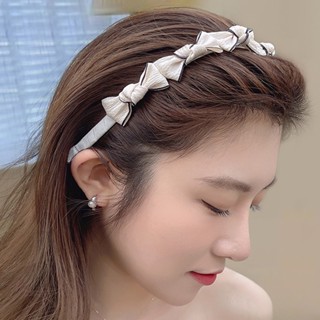 Summer New Bow Tie Small Fragrant Wind Hair Band Fragmented Hair Headwear Korean High Head Cap Band