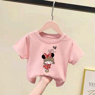 【Girls Tshirt】เสื้อยืดแขนสั้น ผ้าฝ้าย พิมพ์ลายการ์ตูน Kebaya Budak Perempuan Bayi สไตล์เกาหลี สําหรับเด็กผู้หญิง (1-14 ปี)