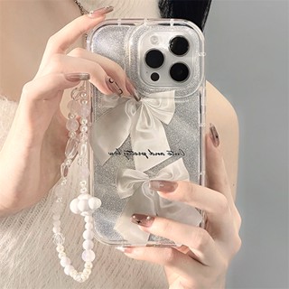 [พร้อมส่ง] เคสโทรศัพท์มือถือ ลายกระดาษกลิตเตอร์ พร้อมสายคล้องมือ สําหรับ Apple iPhone 15 14 13 12 11 PROMAX XS XR XSMAX SE2020 6 7 8PLUS MINI