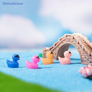 [Delicatesea] เป็ดเรซิ่น ขนาดเล็ก พร้อมแว่นกันแดด สําหรับตกแต่งสวน ตู้ปลา 2 ชิ้น