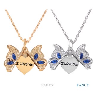Fancy สร้อยคอ จี้ดอกทานตะวัน ล็อกเก็ต I Love You สไตล์โบโฮ เครื่องประดับ ของขวัญมิตรภาพ