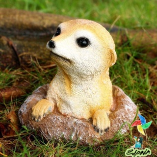 Espo ฟิกเกอร์เรซิ่น รูปปั้นสัตว์ Meerkat สําหรับตกแต่งบ้าน สวน ระเบียง