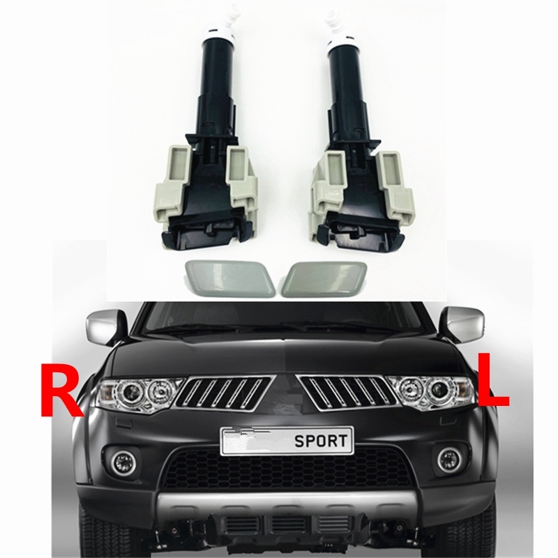 หัวฉีดที่ปัดน้ําฝน พร้อมตัวยึด สําหรับ Mitsubishi Pajero Montero Sport 2008-2014 L200 2009-2013