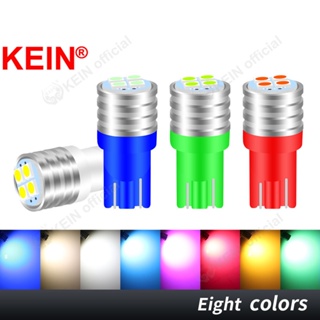 Kein T10 หลอดไฟ Led W5W WY5W 194 168 ไฟจอดรถภายในรถยนต์ หลอดไฟหรี่สัญญาณ ไฟโดม ไฟด้านข้าง แผนที่ หลอดไฟป้ายทะเบียน หลอดไฟ Led อัตโนมัติ 4SMD 3030