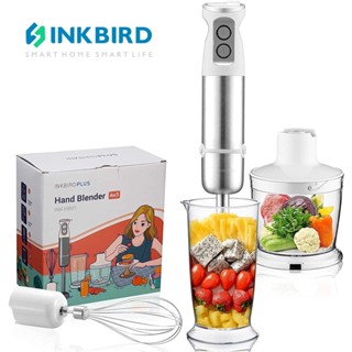 Inkbird 4in1 เครื่องปั่นน้ําผลไม้ สเตนเลส 500W พร้อมเครื่องบดสับ และตะกร้อ ความเร็ว 6 ระดับ สําหรับบดเนื้อ ผัก ไข่