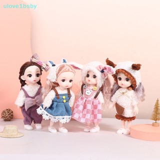 Ulove1bsby ตุ๊กตาข้อต่อขยับได้ ขนาดเล็ก 16 ซม. DIY พร้อมเสื้อผ้า ของเล่นสําหรับเด็กผู้หญิง