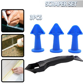 New 3pcs Glue Nozzle Scraper Caulking Tool Sealant Silicone Remover Scraper Tool