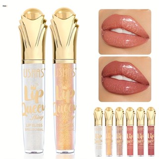 Ushas 6 Color Matte Lip Gloss Lip Gloss Sequins Lasting Moisturizing Liquid Cosmetic nuuo