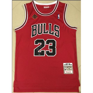 เสื้อกีฬาบาสเก็ตบอล nba Chicago Bulls เบอร์ 23 สีแดง เบอร์ 97-98 301620