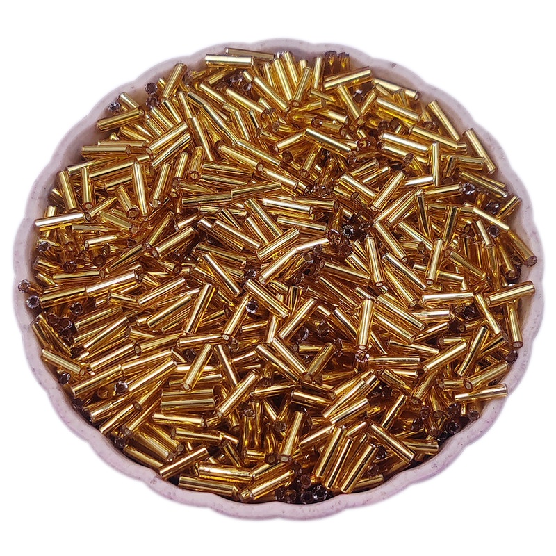 200ชิ้น2*7มิลลิเมตรหลอดแก้วเคลือบเงาหัตถกรรม ทําเอง เครื่องประดับอะคริลิทําลูกปัดหลวมสร้อยคอสร้อยข้อมือที่มีสีสัน - รูปที่ 2