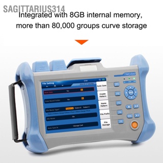 Sagittarius314 OTDR Optical Time Domain Reflectometer เครื่องทดสอบไฟเบอร์ออปติก 5.6in TMO300 Blue 110‑240V