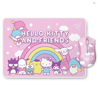 [พร้อมส่ง] ชุดแผ่นรองเมาส์ ลาย Hello Kitty Limited สีชมพู สําหรับเล่นเกมคอมพิวเตอร์ สํานักงาน